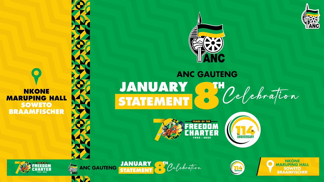 [WATCH LIVE ] ANC Gauteng January 8th Statement Celebration, Braamfischer,Soweto