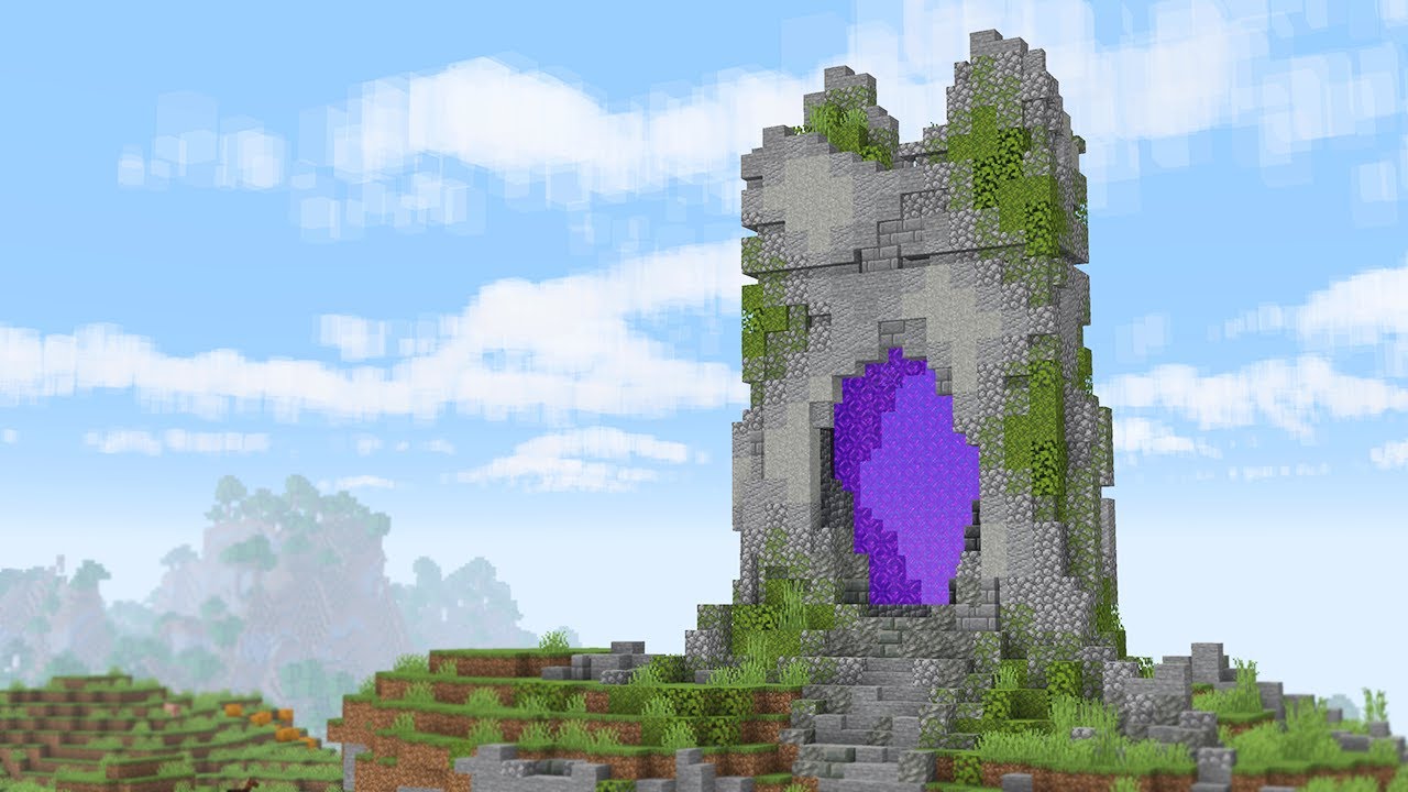 Я построил заросший портал в Нижний мир в Minecraft Survival