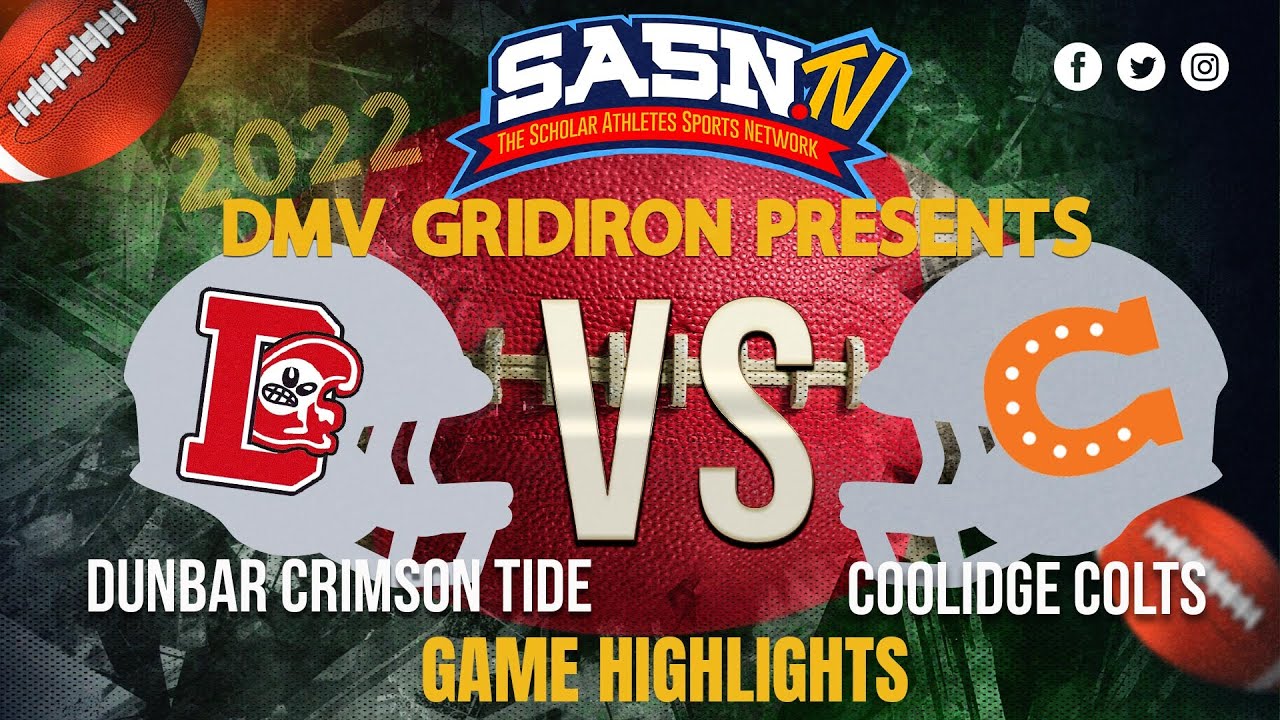 DMV Gridiron Dunbar vs Coolidge Football Game Highlights