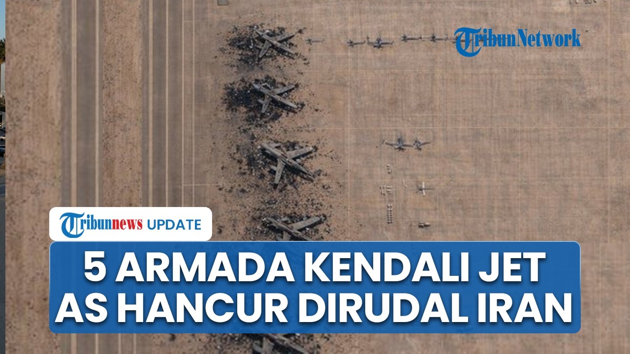 Gempuran Masif Iran! 5 Pesawat Kendali Jet Tempur AS Hancur Dirudal  di Arab, Enam Pasukan Tewas