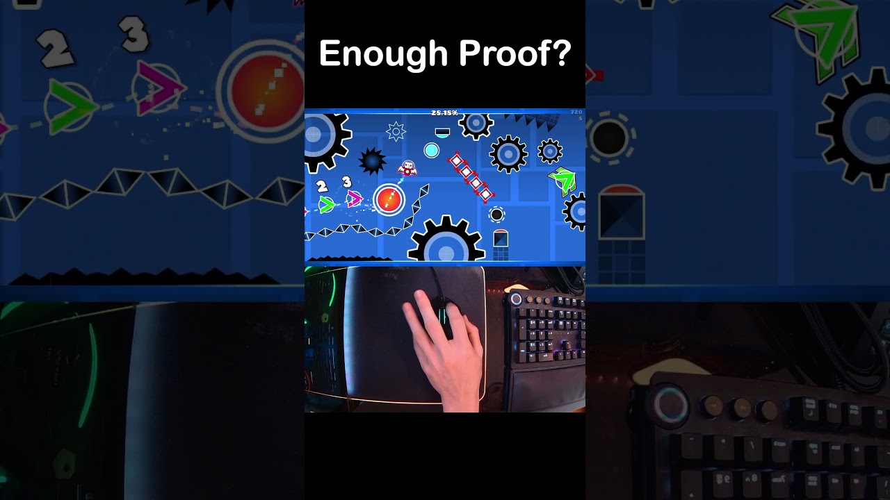 Geometry Dash Hacker Shows Handcam 😱