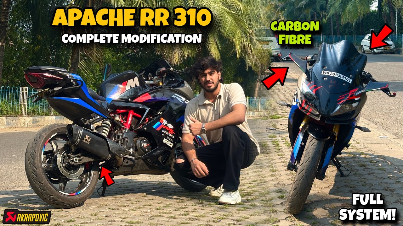 Apache RR 310 с выхлопной системой Akrapovič Full System | Карбоновые крылья и обтяжка в стиле BM...