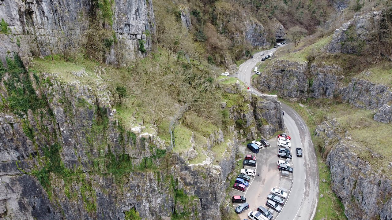 Cheddar Gorge and Reservoir drone footage