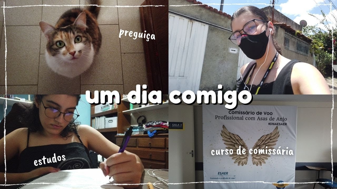 um dia comigo — curso de comissária, estudos e preguiça | vlog