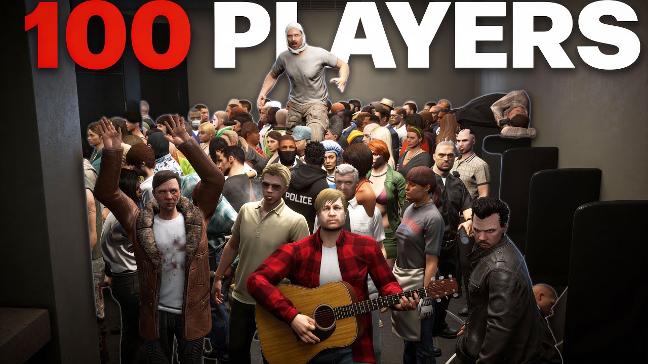 100 Players Stuck in IMPOSSIBLE places…(GTA 5 RP)