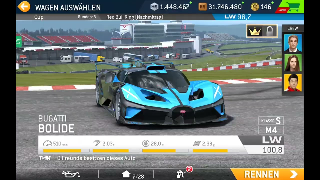 Bugatti Bolide-Konkurrenzlos #Racing #Sim Racing #Bugatti #Real Racing 3