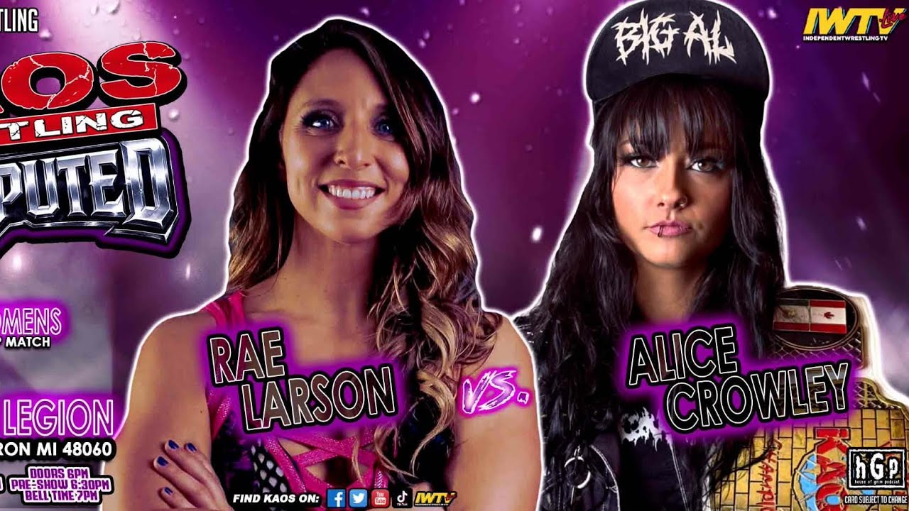 Rae Larson vs Alice Crowley for the KAOS Womens Championship! #kaos #womenswrestling #prowrestling