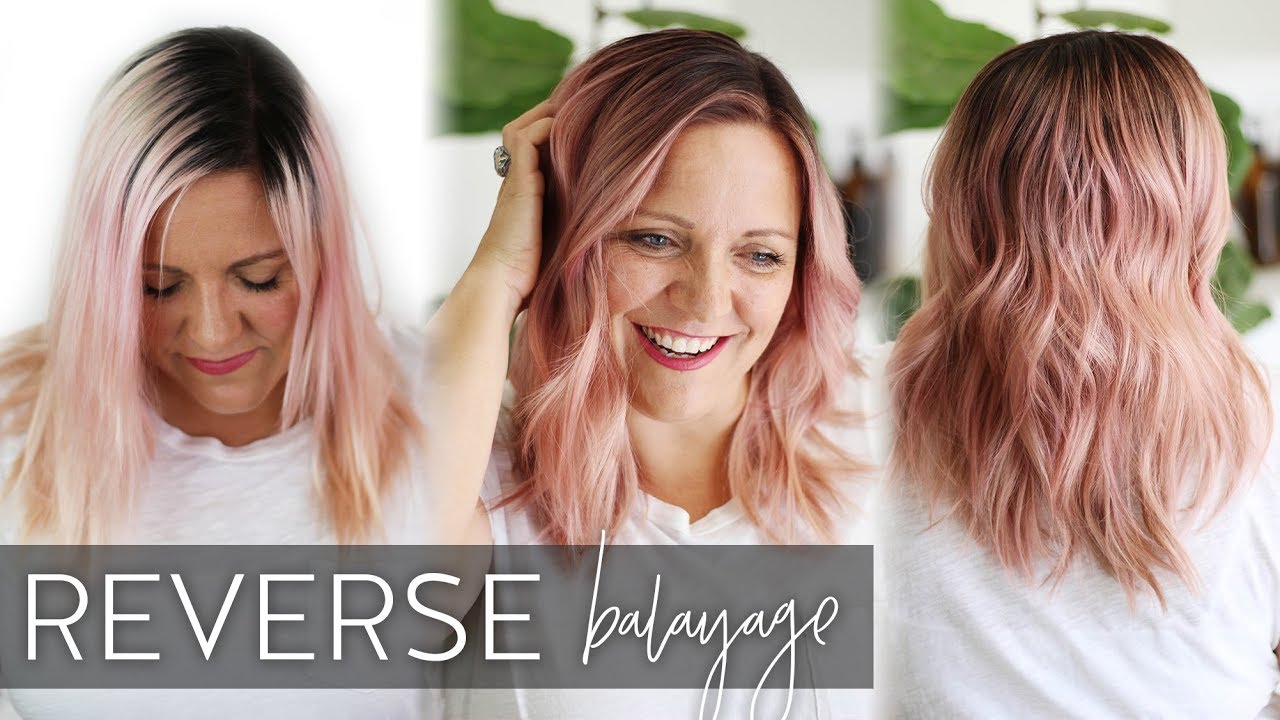 Reverse Balayage Technique | Platinum to Rooty Rose Gold Tutorial with Babylights and Root Shadow