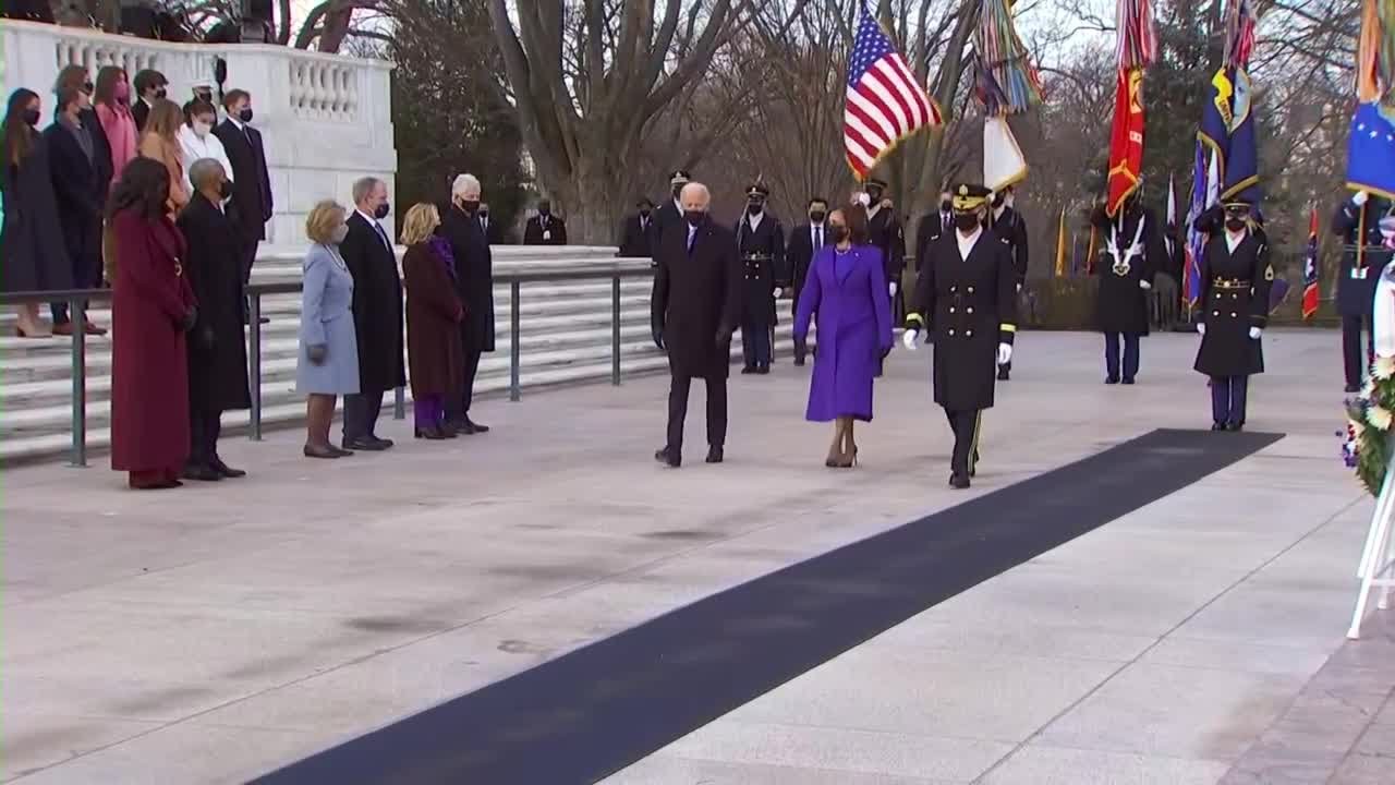 Biden joined by former presidents Obama, Bush, Clinton at wreath laying ceremony
