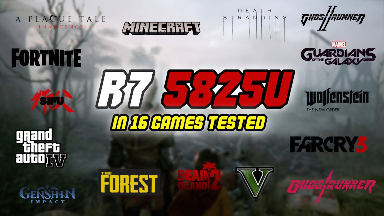 R7 5825u Test in 16 Games in 2025