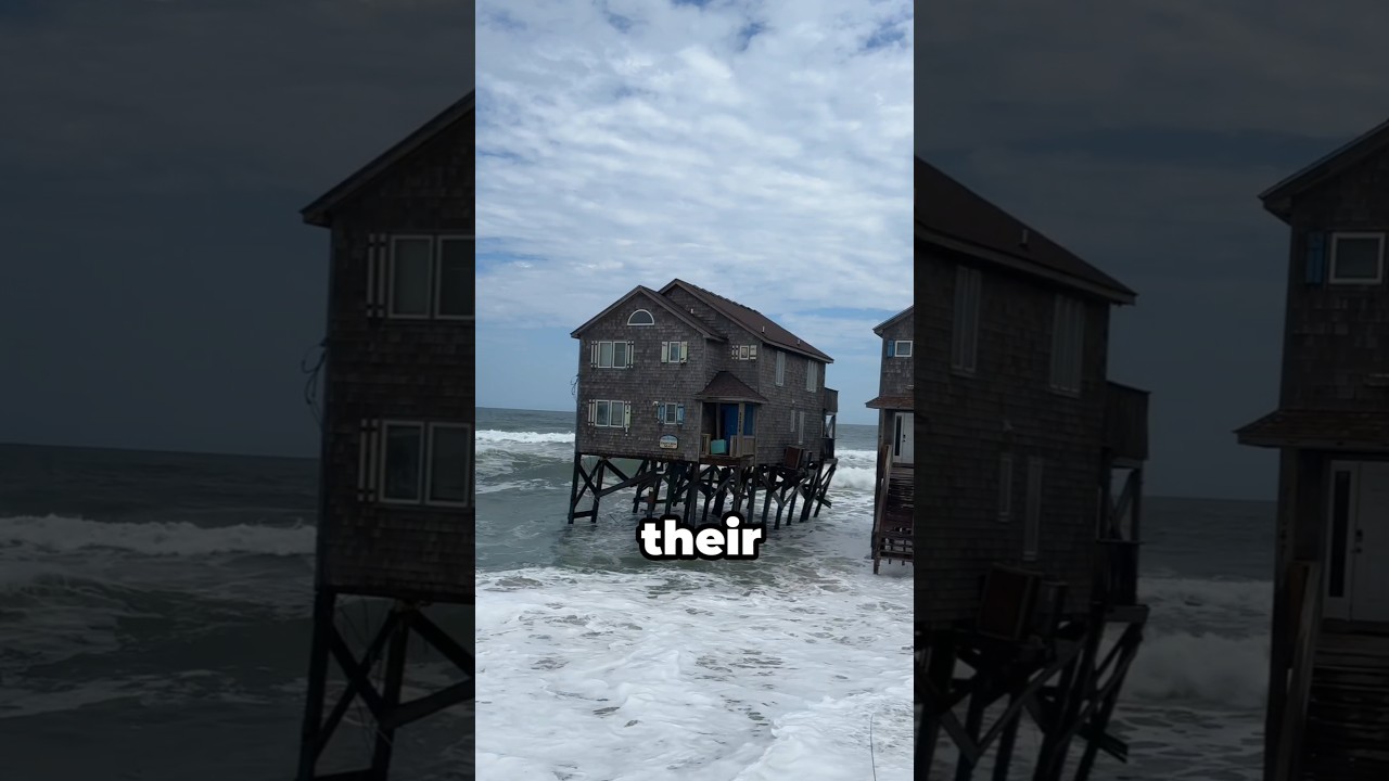 Their house washed away in the ocean😨