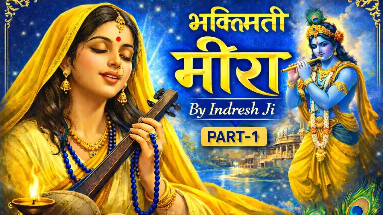 Little Krishna |@Cutekrishnastories |Maktimatti Meera Bai |Indresh Ji Maharaj Ke Prabachan |Part-1|