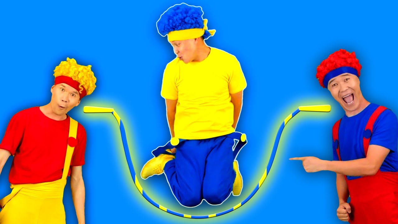 Desafío de saltar la cuerda | D Billions Canciones Infantiles