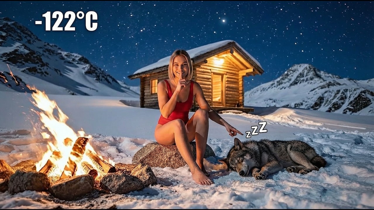 No Expectations!This Woman Was Alone in the Frozen Mountains(ASMR) — Then a Hungry Wolf Cub Appeared