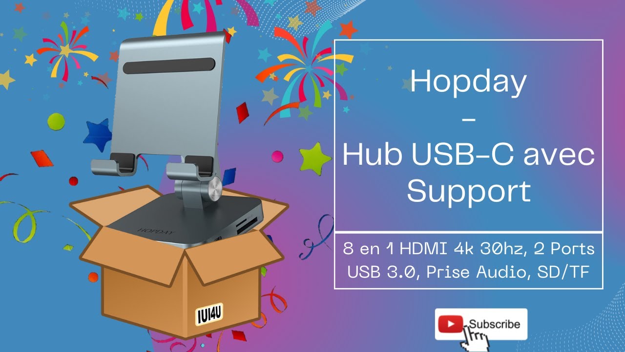 Mi Support Mi Adaptateur USB-C Mi Molette - Hub USB C HOPDAY