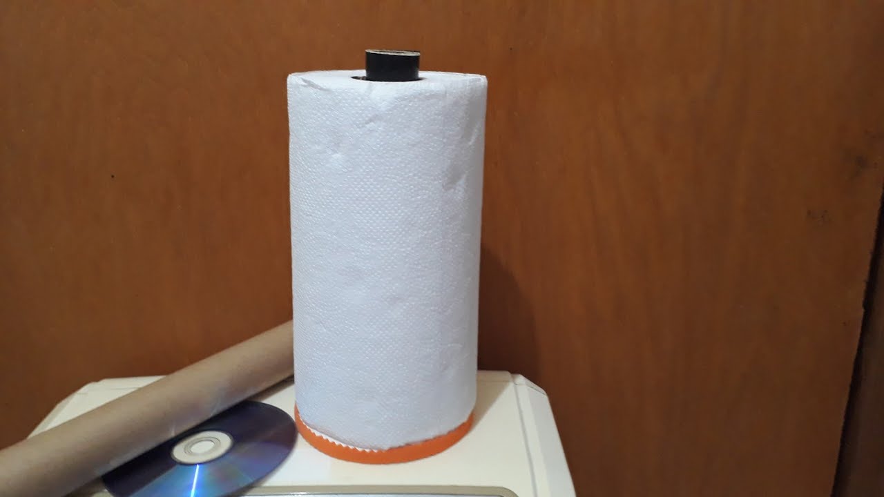 PORTA PAPEL TOALHA DE CD E ROLO DE PAPEL.