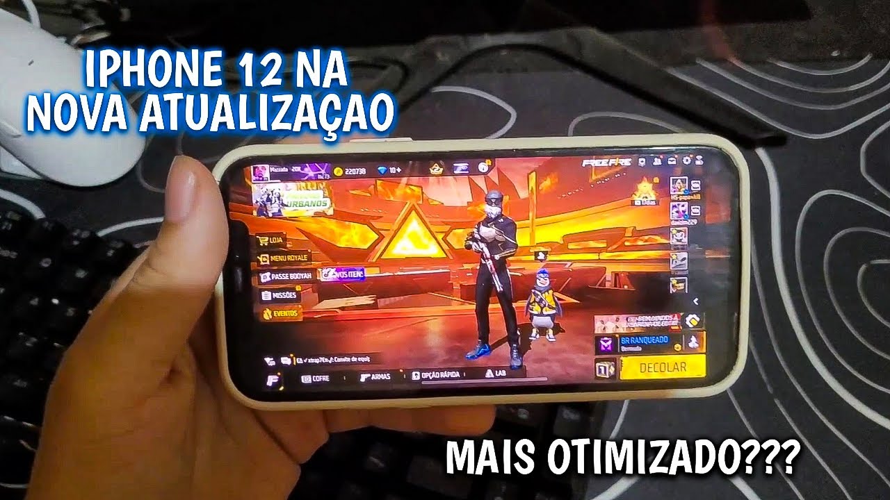 NOVA ATUALIZAÇAO DO FREE FIRE NO IPHONE 12!!! AINDA RODA LISO???