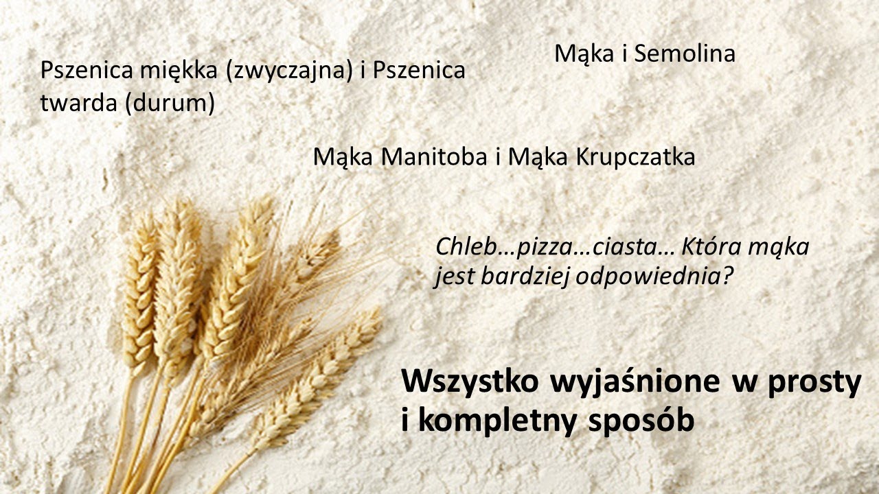 Mąka z pszenicy miękkiej (zwyczajnej)/Semolina z pszenicy twardej (durum),Mąka Manitoba,Krupczatka