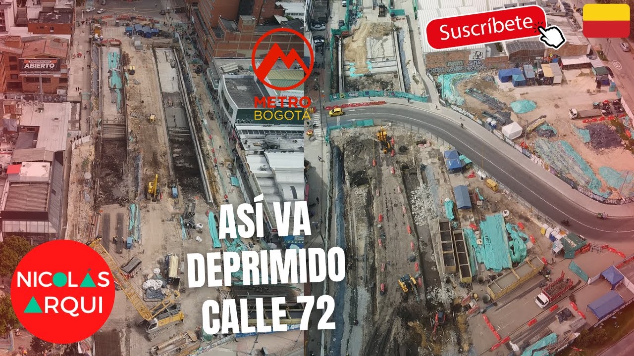 Así va construcción del Deprimido de la Calle 72 con Av. Caracas - Avances del Metro de Bogotá 🇨🇴