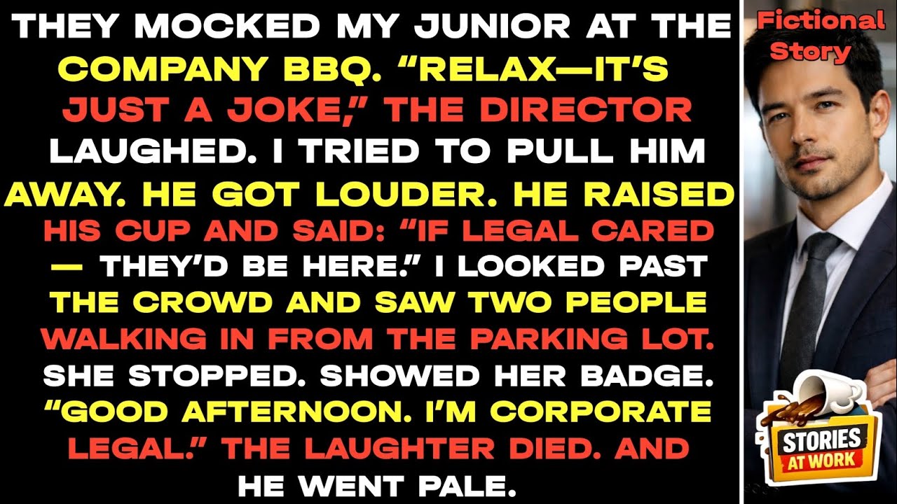 AITA They Mocked My Junior at the Company BBQ — Then Legal Arrived — and the Jokes Died on the Spot.