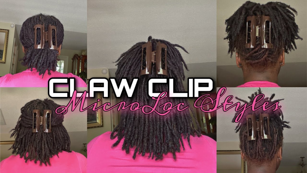 CLAW CLIP STYLES ON DIY MICROLOCS | 5 styles + mini tutorials