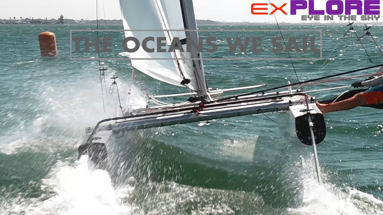 Sailing Boats Rough Sea, Race to the finish line
