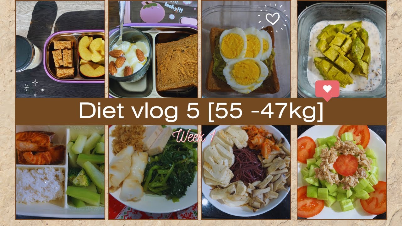 ✨Dietvlog#5: Week 1: Lost 1.2kg easily! 55kg to 47kg Weight Loss Diary 🌿