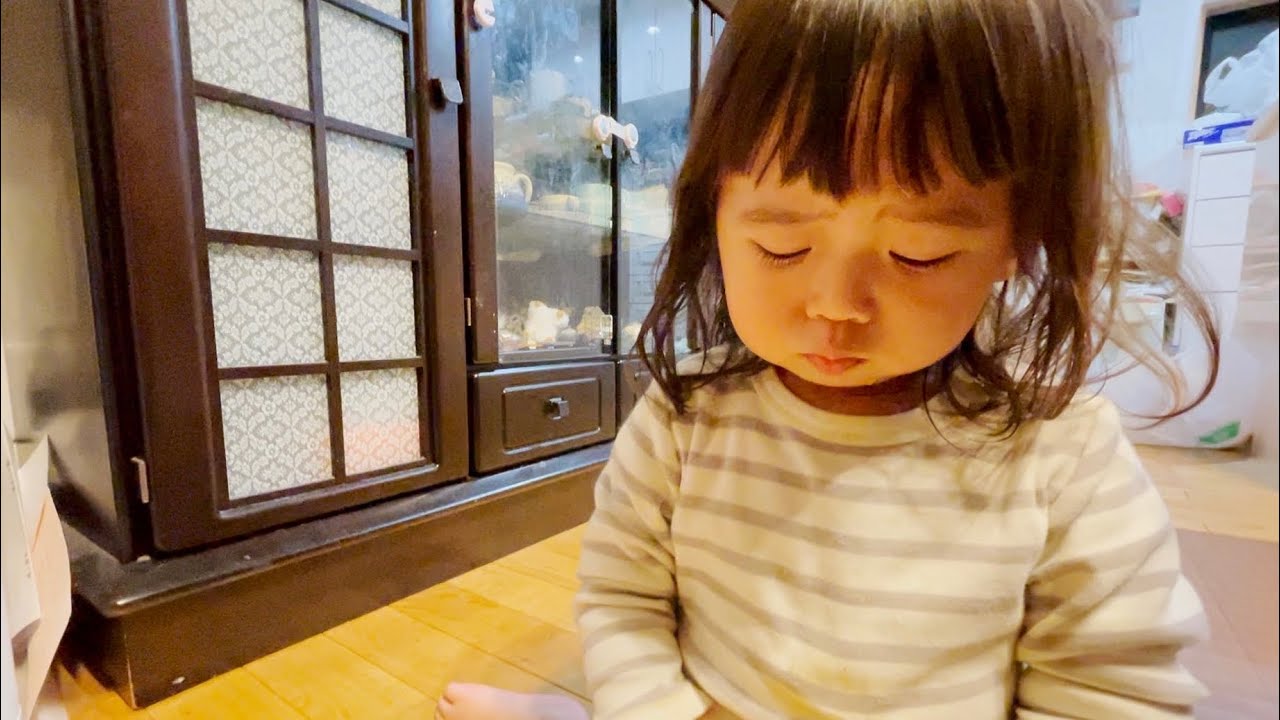 リンゴに犬の足を突っ込んで怒られて悲しい気持ちになる2歳児