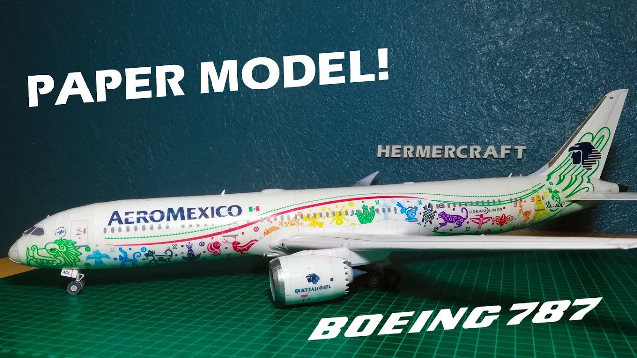 Boeing 787-9 Aeromexico Quetzalcoatl Papercraft