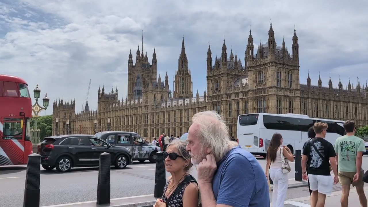 Walking near Big Ben, Westminster,River Thames, and Westminster Bridge, London ,United Kingdom.