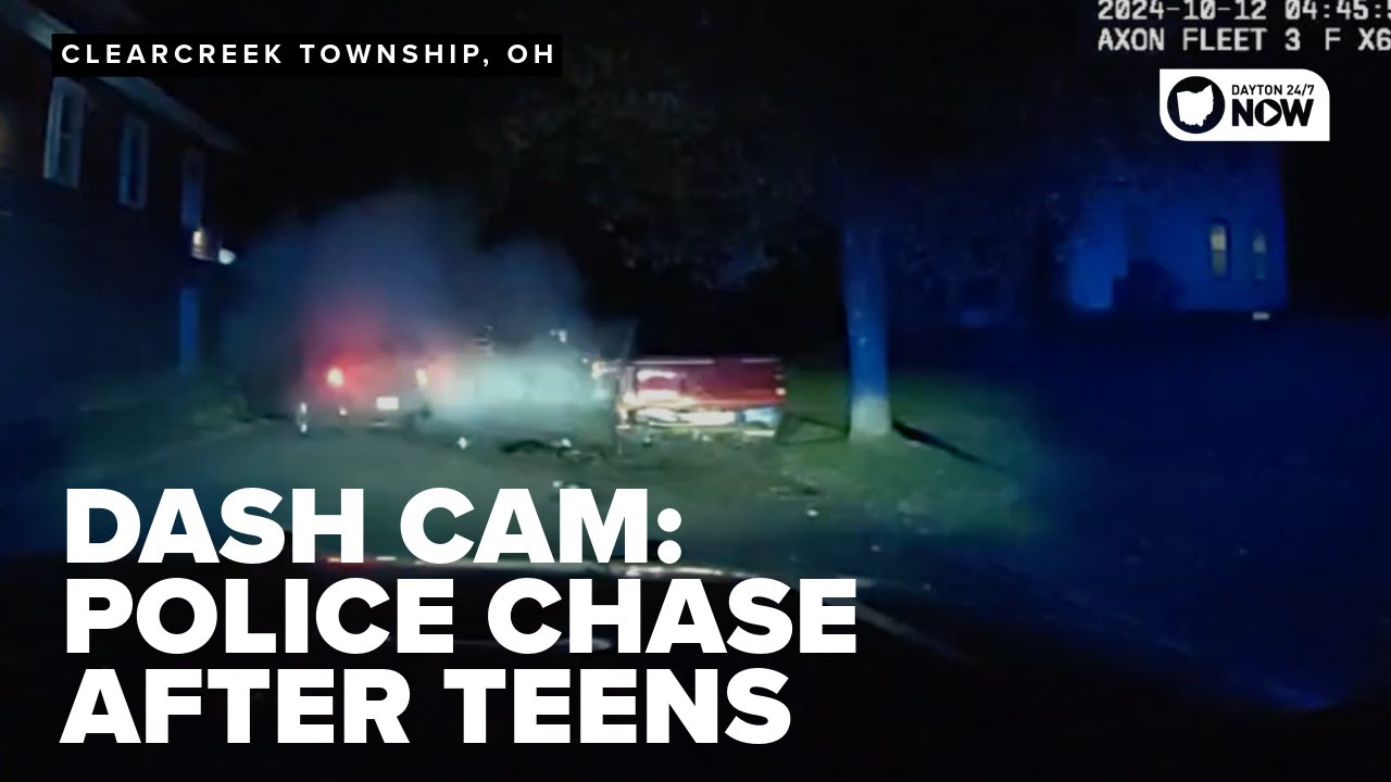 FULL DASH CAM: Police chase after teens in car, ends in car crash