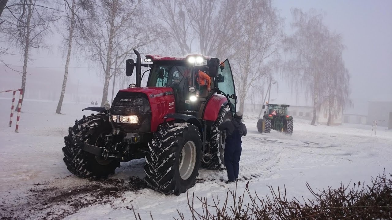 Tokio Drift Po Naszemu  Czyli Latanie Bokiem Traktorami :D Case Puma 150 & John Deere 5090r