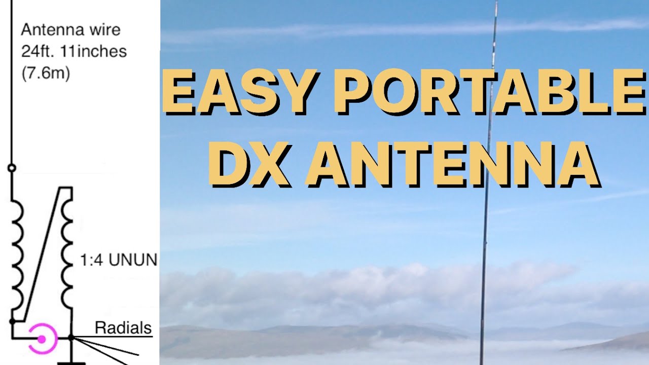 Ham Radio: Easy Portable / Small Space Vertical DX Antenna. The Rybakov Antenna
