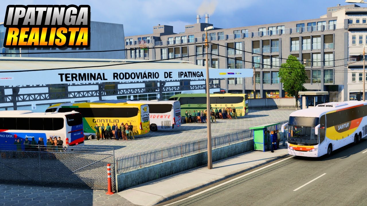 CIDADE REALISTA DE IPATINGA NO EURO TRUCK SIMULATOR 2 MOD BUS -  G27