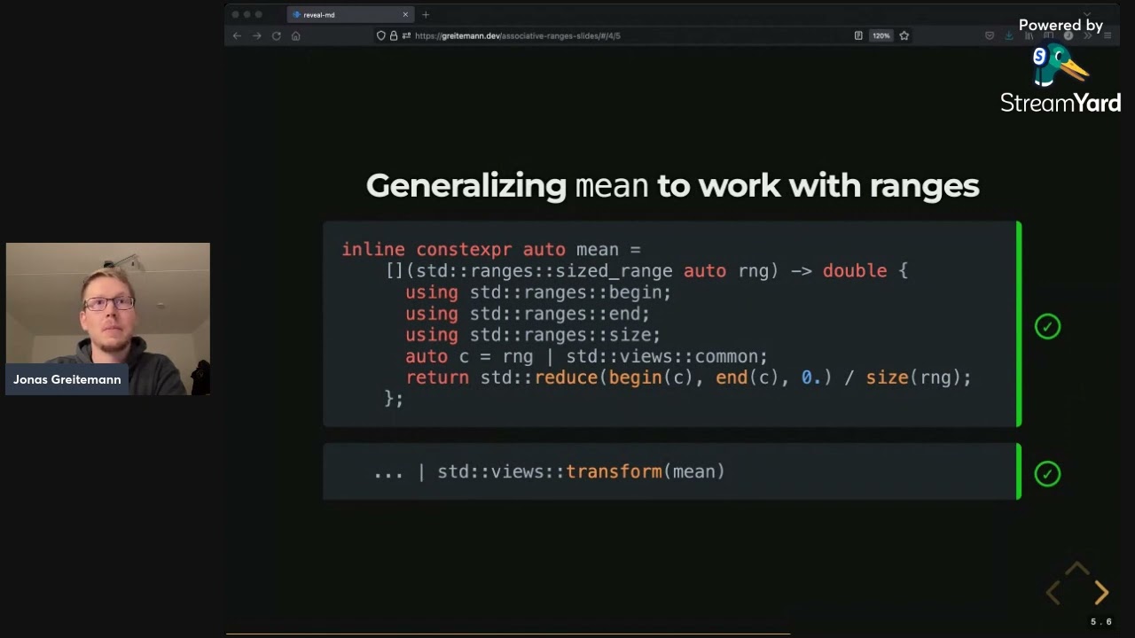 [MUC++] Jonas Greitemann - The C++ range adaptor pipe operator is associative (Lightning Talk)