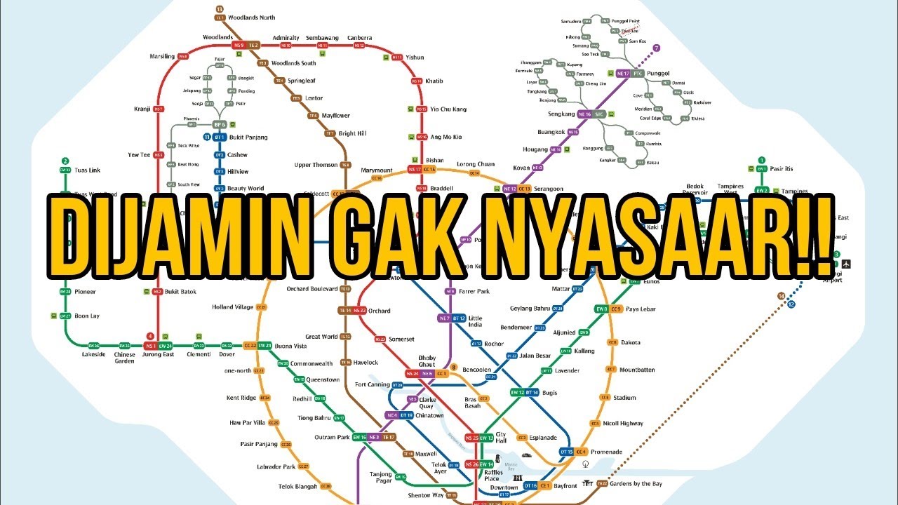 CARA BACA PETA MRT SINGAPURA ! MUDAH BANGET..
