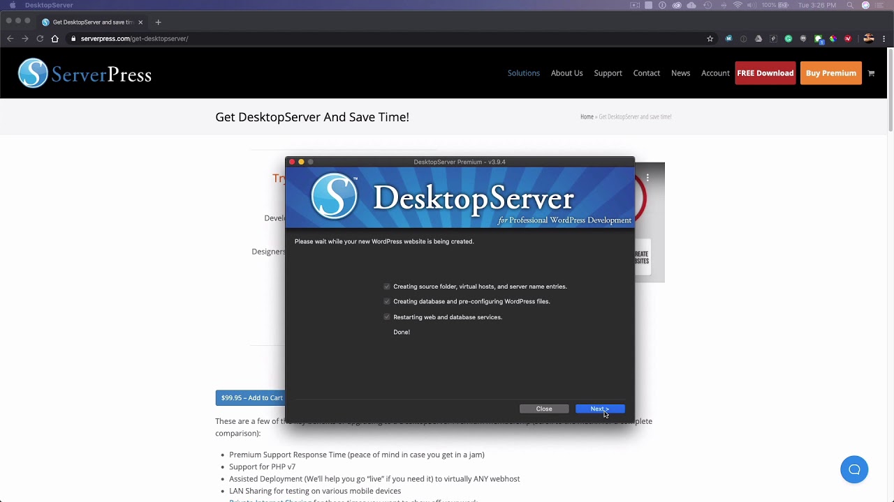 Using DesktopServer's Dynamic and Latest Blueprint
