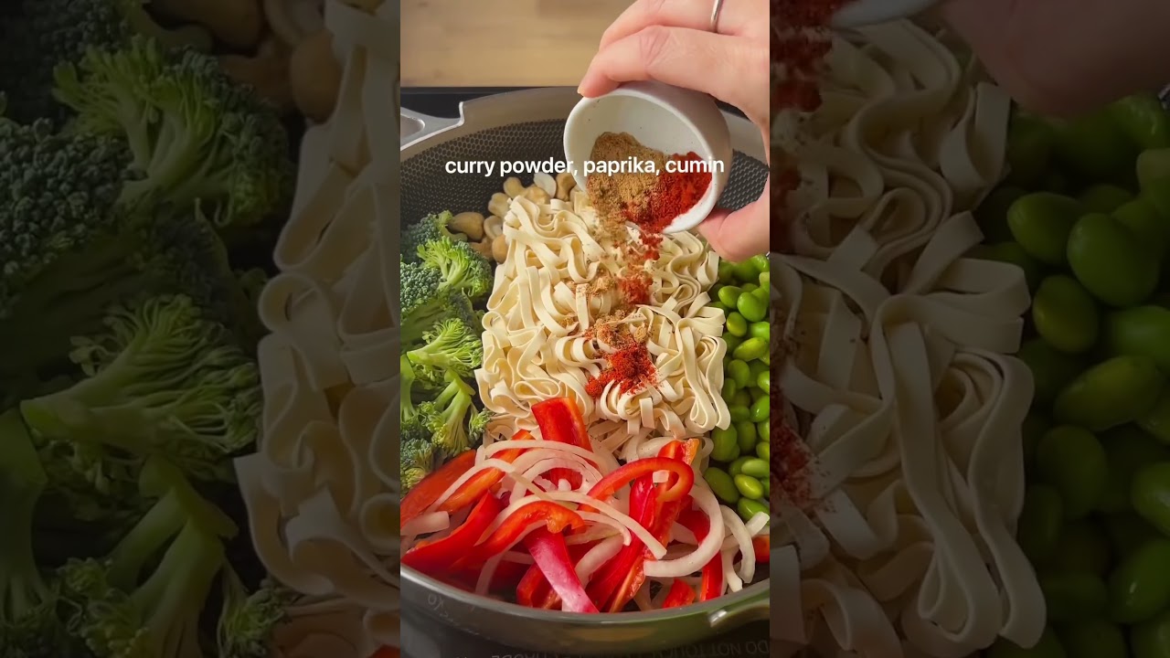 one pot curry noodles 🍜 #recipe #shorts