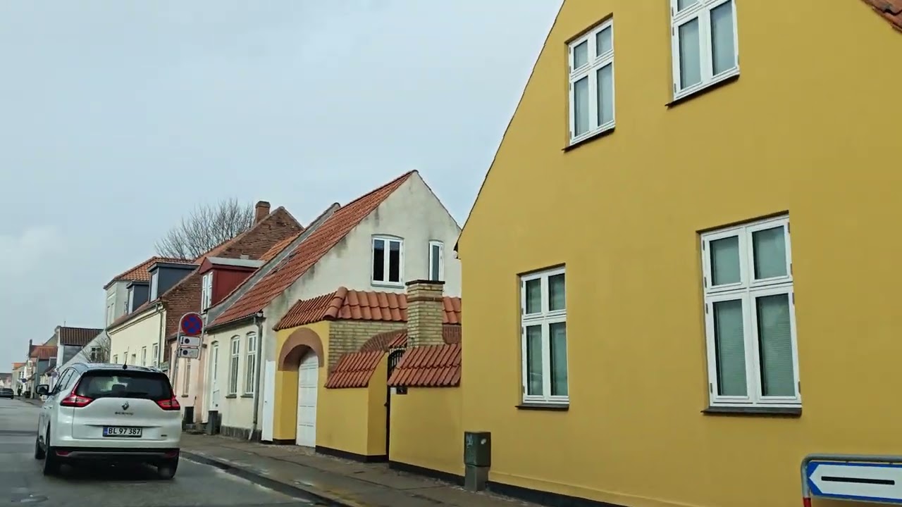 Quiet Countryside in Denmark – Day Drive. Nykøbing F. 4K