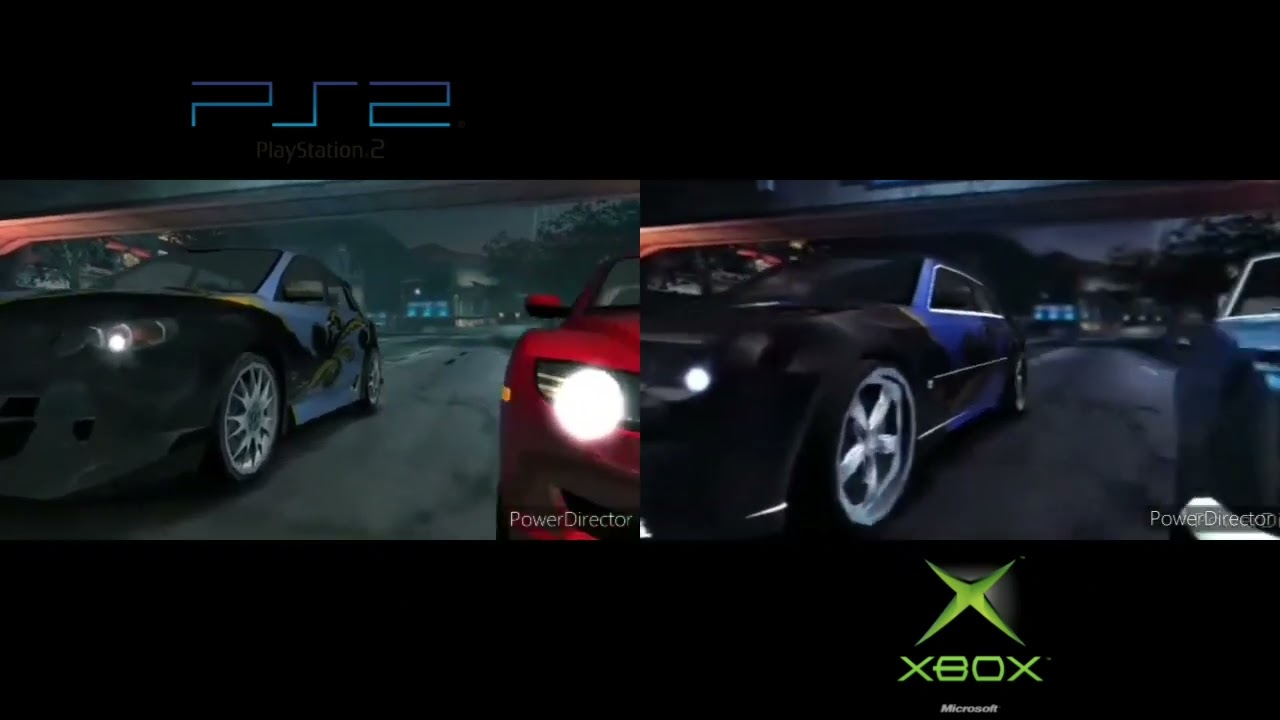 NFS Carbon PlayStation 2 VS Xbox Original Graphics Comparation Full Intro