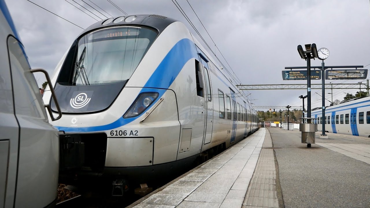 Tåg i Stuvsta April 2021