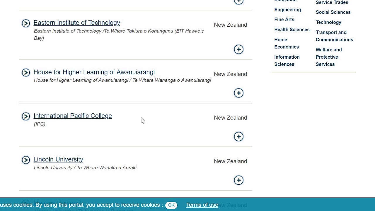 How to check for an approved educational institution worldwide