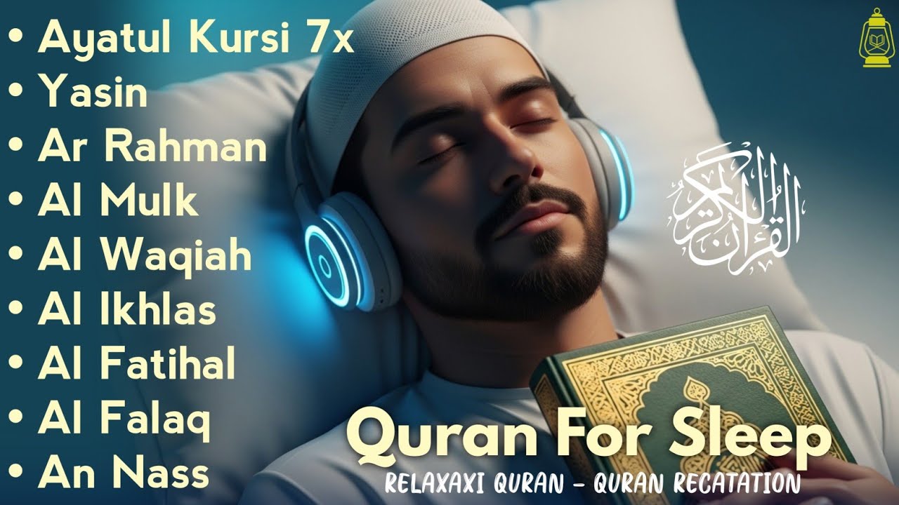 Peaceful Quran for Deep Sleep | Al-Fatiha,Ayatul Kursi,Surah Ar-Rahman, Al-Mulk, Yasin - Alaa Aqel