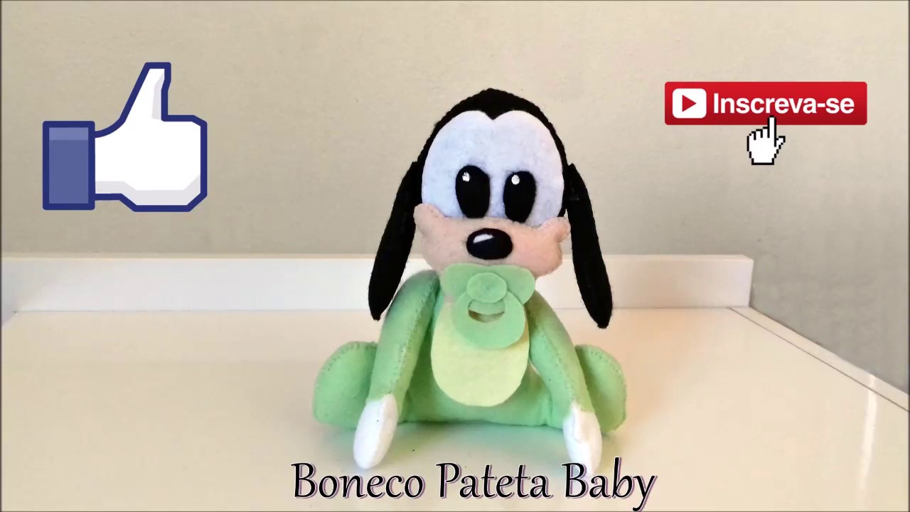 Boneco Baby Pateta de Feltro com Molde e Passo a Passo