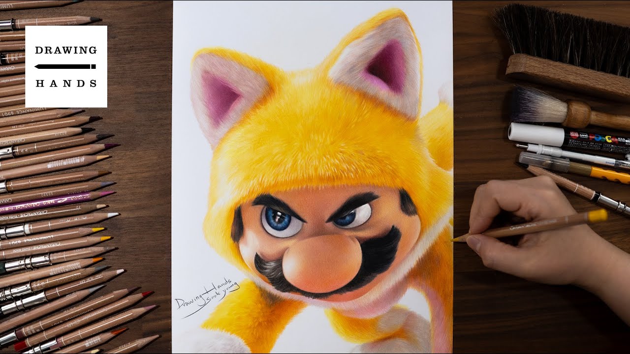 Drawing The Super Mario Bros. Movie - Cat Mario [Drawing Hands]