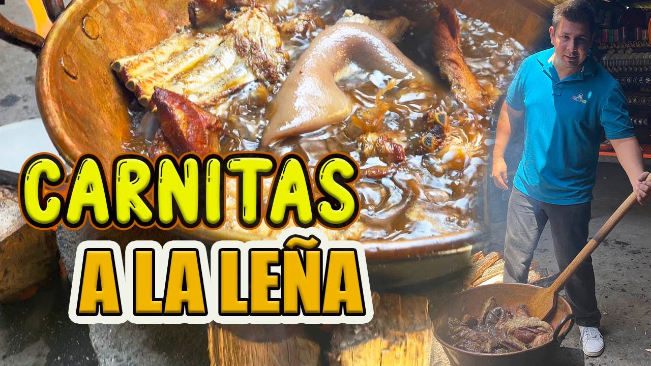 CARNITAS A LA LEÑA EN CAZO DE COBRE EN MICHOACAN MEXICO / Paso a Paso
