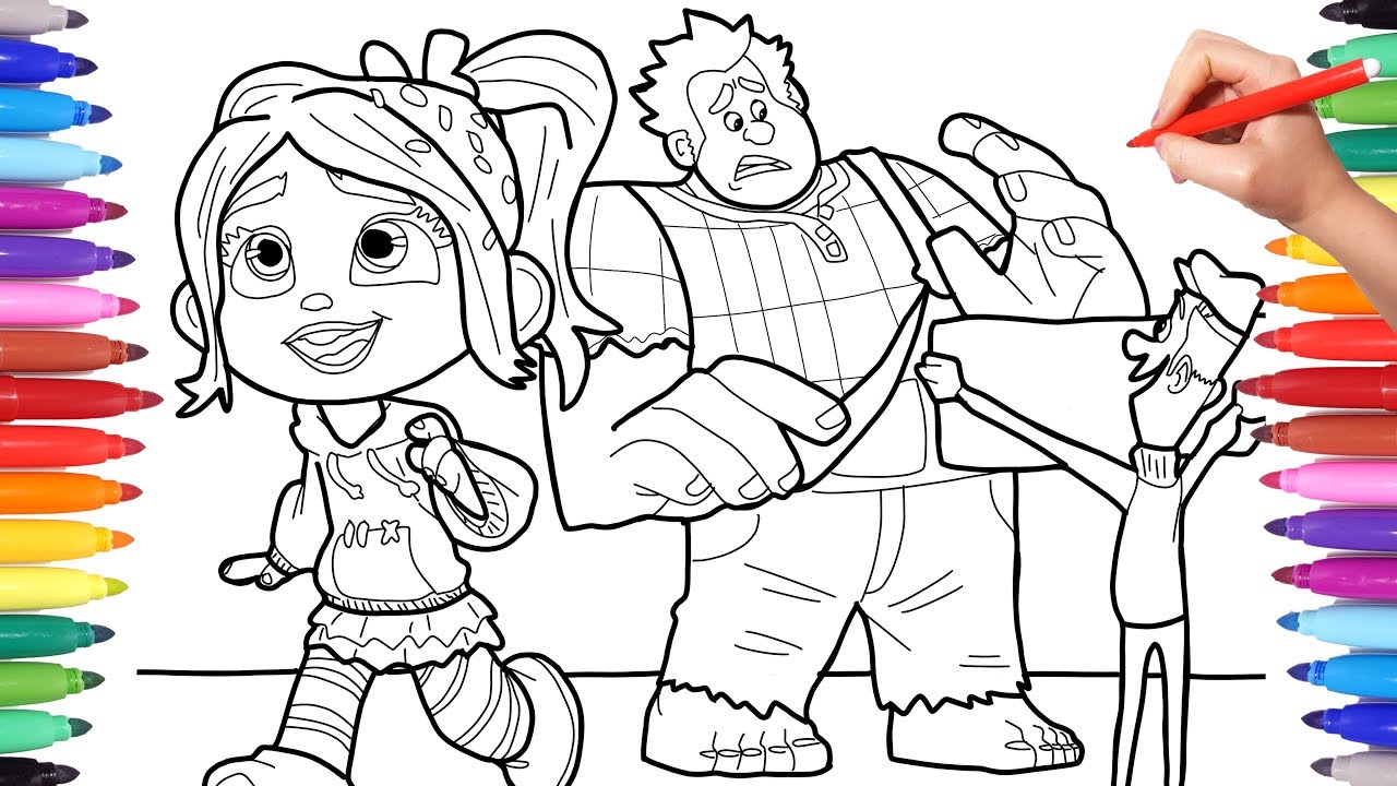 Ralph Breaks the Internet Coloring Pages for Kids, Wreck It Ralph 2 Coloring Pages