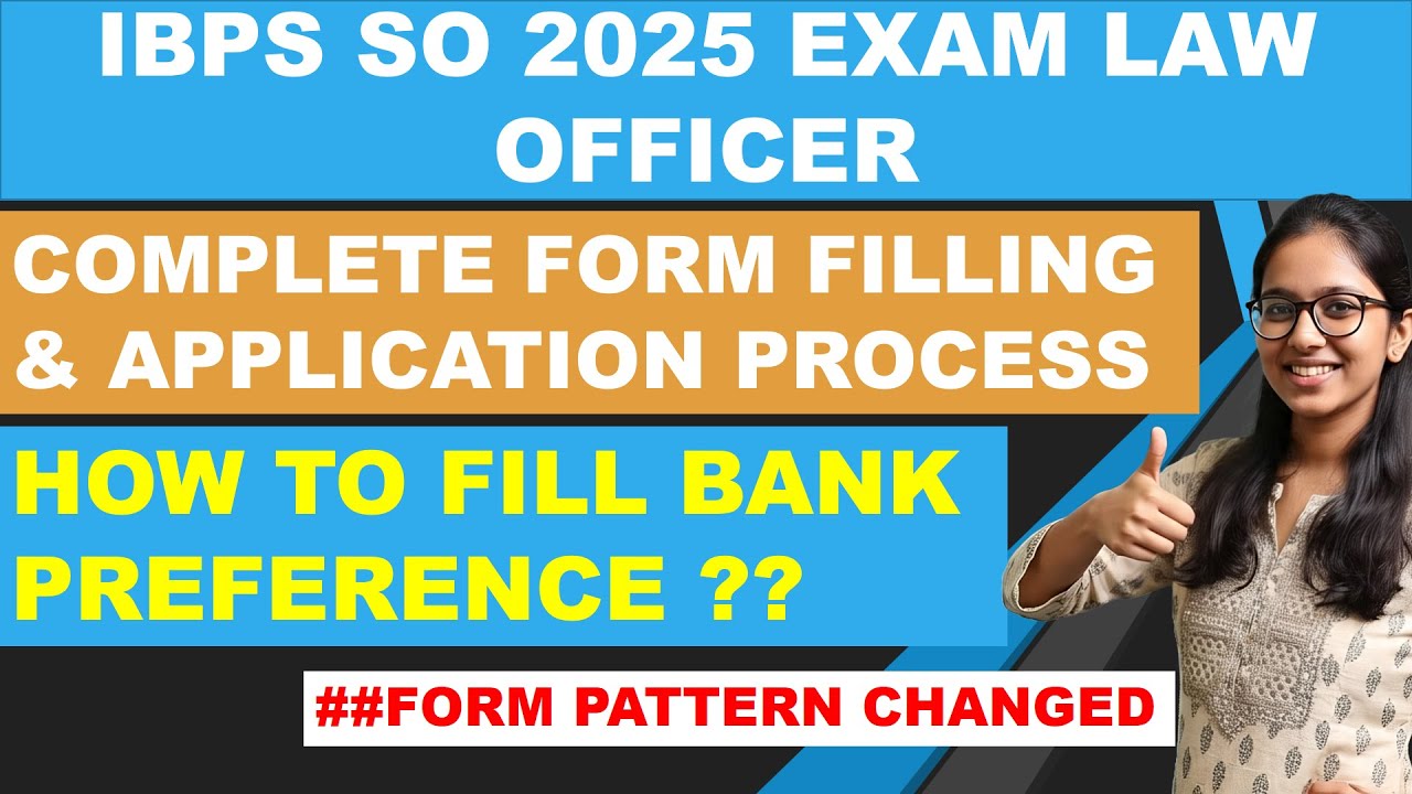 BANK PREFERENCE | IBPS SO LAW OFFICER | STEP BY STEP FORM FILL UP PROCESS  IBPS SO 2025 APPLY ONLINE