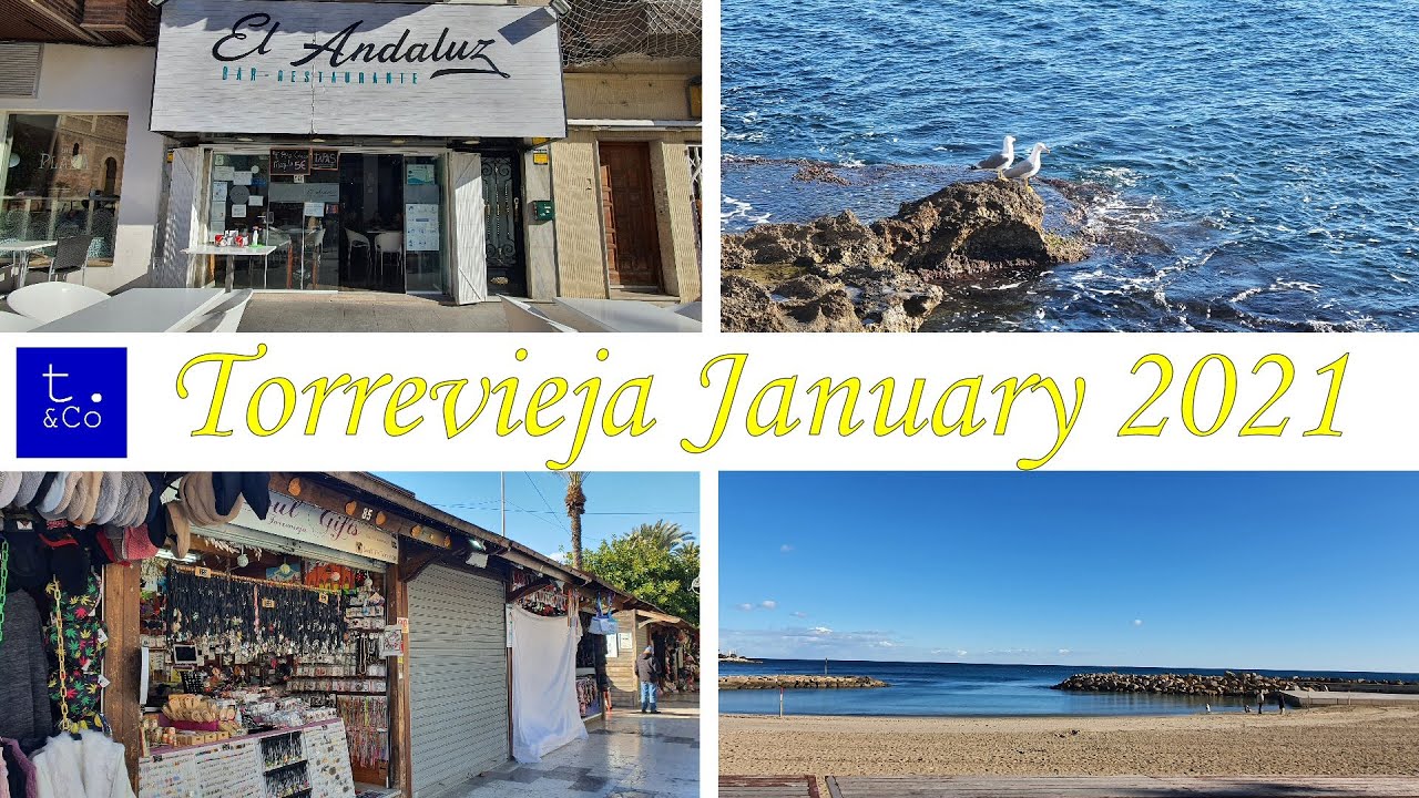 Torrevieja Spain Costa Blanca- walking tour- beach, promenade and tapas at El Andaluz | January 2021