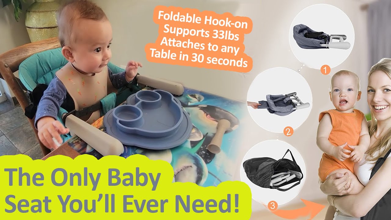 Hook On Baby Chair Folding Baby Seat Review - Only Infant Seat You will need - Clip on High Chair